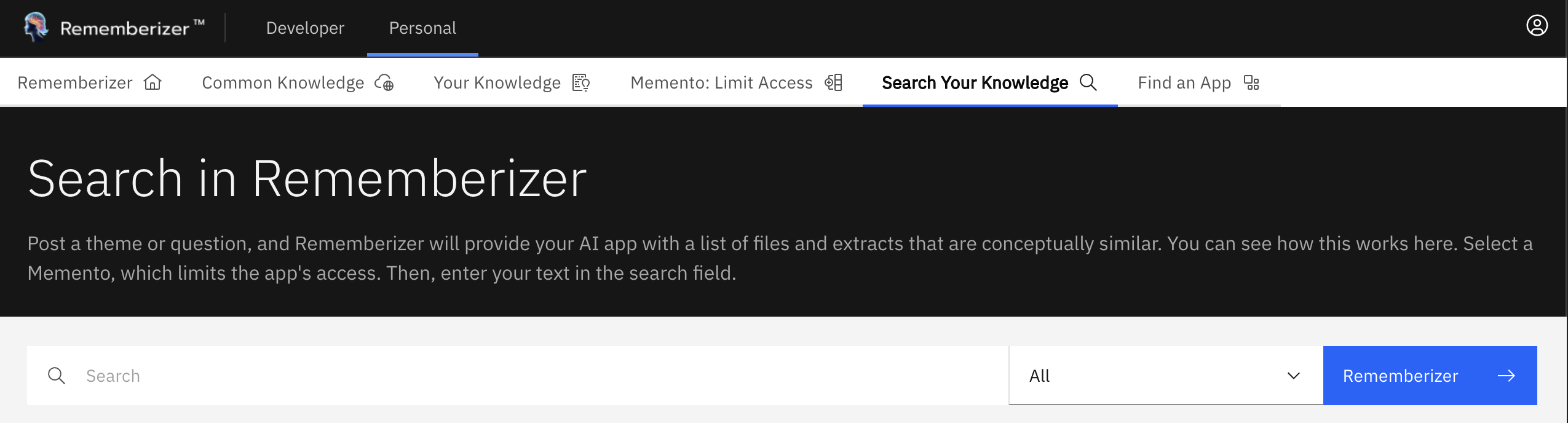 search rememberizer page