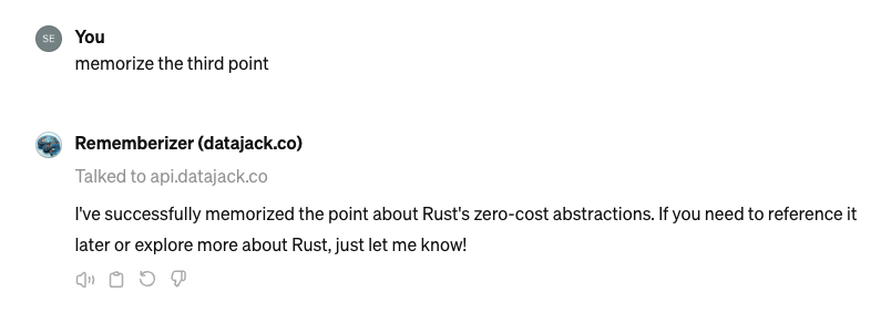 지식을 성공적으로 기억함