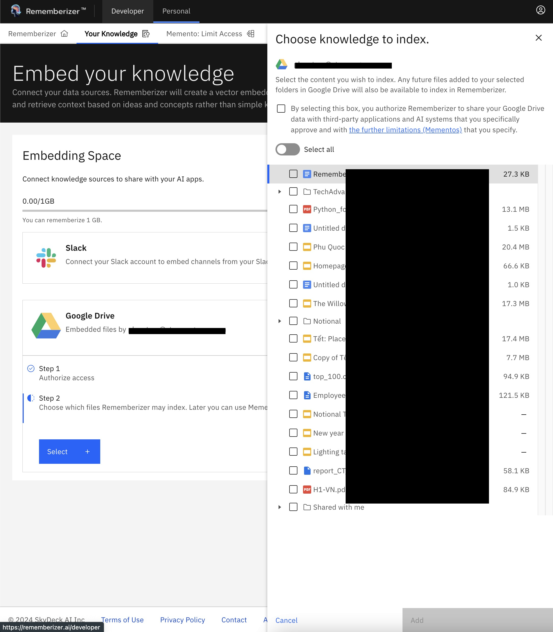 파일 선택 패널